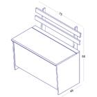 Banco Baú Organizador / Caixa De Lenha Cl001 Completa Moveis