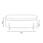 Banco Baú Organizador Estofado Orgânico Milão Peseira 1 40 Bo