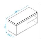 Banco Com 1 Porta E 4 Nichos - Branco