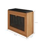 Banco Com Acento Esrofado Zorro Marrom/preto