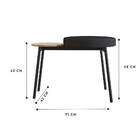 Banco Com Apoio Lateral Bock Linho Grafite E Preto