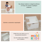 Banco Com Baú Infantil Organizador De Brinquedos Branco Mdf