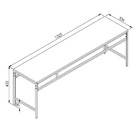 Banco Com Estrutura Aço Artetube 132x34