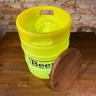 Banco Com Luminária Beer Barrel Amarelo