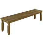 Banco Corona Rustico 140cm Area Externa Madeira Macica  Marrom