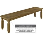 Banco Corona Rustico 140cm Area Externa Madeira Macica  Marrom