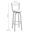 Banco Dakar Cromada E Branco