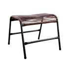 Banco De Apoio Para Os Pés Em Fio Marrom