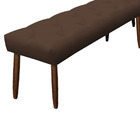 Banco De Canto Estofado Sira Suede Marrom Pés Palito Castanho