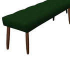 Banco De Canto Estofado Sira Suede Verde Pés Palito Castanho