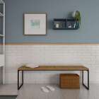 Banco De Jantar Industrial 2 Lugares Natchez Carvalho E Preto