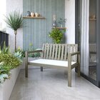 Banco De Jardim 2 Lugares Com Almofada Madeira Maciça Yescasa