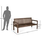 Banco De Jardim 3 Lugares Madeira Maciça Yescasa Nogueira