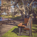 Banco De Jardim Madeira Plástica 0,60 M Marrom MBS