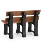 Banco De Jardim Madeira Plástica 1,10 M Marrom MBS