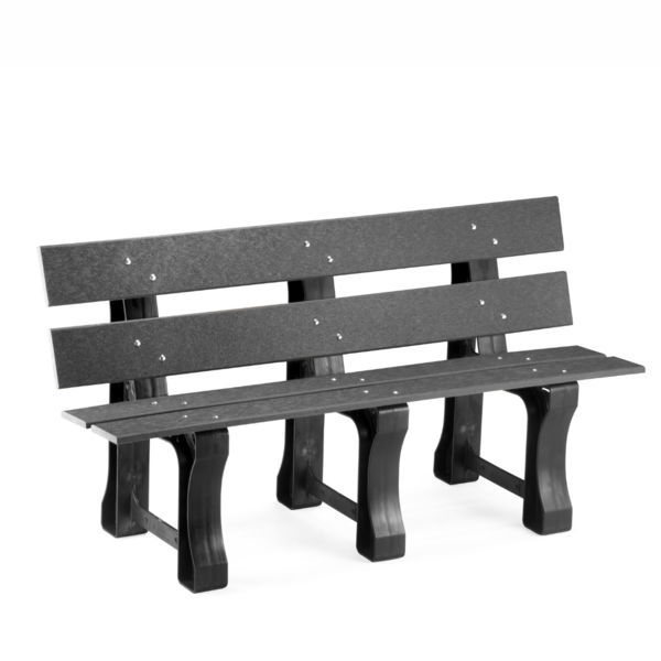 Banco De Jardim Madeira Plástica 1,50 M Cinza MBS