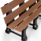 Banco De Jardim Madeira Plástica 2,0 M Marrom MBS