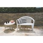 Banco De Jardim Monobloco De Plastico Leme Branco