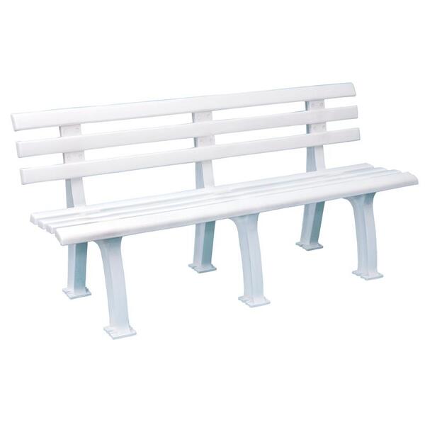 Banco De Jardim Montavel De Plastico Tramandai Branco