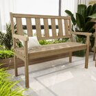 Banco De Jardim Rústico De Madeira 2 Lugares Com Encosto