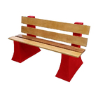 Banco De Jardim Rústico De Madeira Encosto 1 5 Metro 3 Lugare