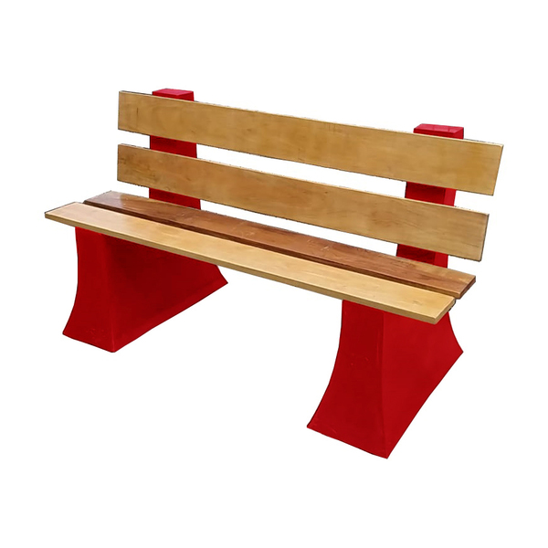 Banco De Jardim Rústico De Madeira Encosto 1 5 Metro 3 Lugare