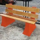 Banco De Jardim Rústico De Madeira Encosto 1 5 Metro 3 Lugare