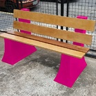 Banco De Jardim Rústico De Madeira Encosto 1 5 Metro 3 Lugare