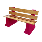 Banco De Jardim Rústico De Madeira Encosto 1 5 Metro 3 Lugare