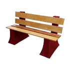 Banco De Jardim Rústico De Madeira Encosto 1 5 Metro 3 Lugare