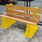 Banco De Jardim Rústico De Madeira Encosto 1 5 Metro 3 Lugare