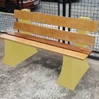 Banco De Jardim Rústico De Madeira Encosto 1 5 Metro 3 Lugare