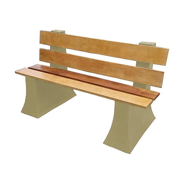 Banco De Jardim Rústico De Madeira Encosto 1 5 Metro 3 Lugare