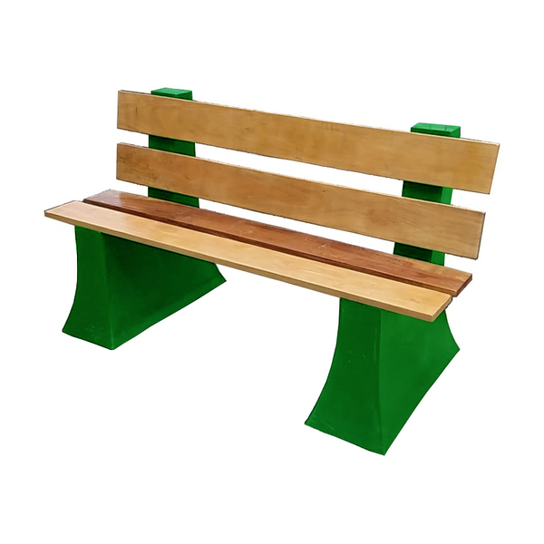 Banco De Jardim Rústico De Madeira Encosto 1 5 Metro 3 Lugare