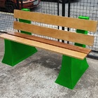 Banco De Jardim Rústico De Madeira Encosto 1 5 Metro 3 Lugare