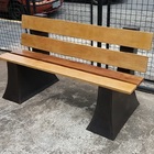 Banco De Jardim Rústico De Madeira Encosto 1 5 Metro 3 Lugare