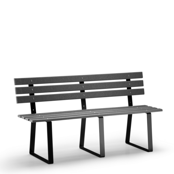 Banco De Jardim Tetra Mbs 1,5 M Cinza