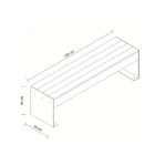 Banco De Jardim Versa Mbs 1,5 M Cinza
