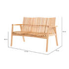 Banco De Madeira 2 Lugares Flutua - Mel - Meu Móvel De Madeira