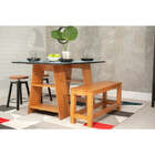 Banco De Madeira 2 Lugares Puerto - Nozes - Meu Móvel De Made