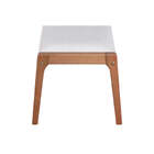 Banco De Madeira 3 Lugares Naomi - Amêndoa E Tecido Bege - Me