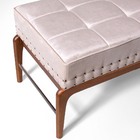 Banco De Madeira Com Estofado Retangular Bell Creme – Straub