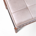 Banco De Madeira Com Estofado Retangular Bell Creme – Straub