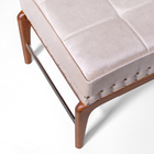 Banco De Madeira Com Estofado Retangular Bell Creme – Straub