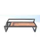 Banco De Madeira E Ferro Estilo Industrial  Gianduia 2,00 X 0