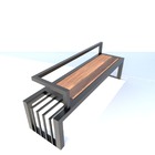 Banco De Madeira E Ferro Estilo Industrial  Riviera 1,50 X 0,