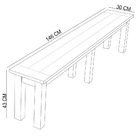 Banco De Madeira Maciça Pinus 160 Cm Rústico Vintage W02 Imbu