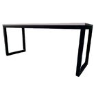 Banco De Mdf E Ferro -  Modelo Industrial - Platina E Preto E