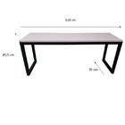 Banco De Mdf E Ferro -  Modelo Industrial - Platina E Preto E