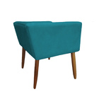 Banco Decorativo Nina Suede Azul Turquesa - Dominic Decor